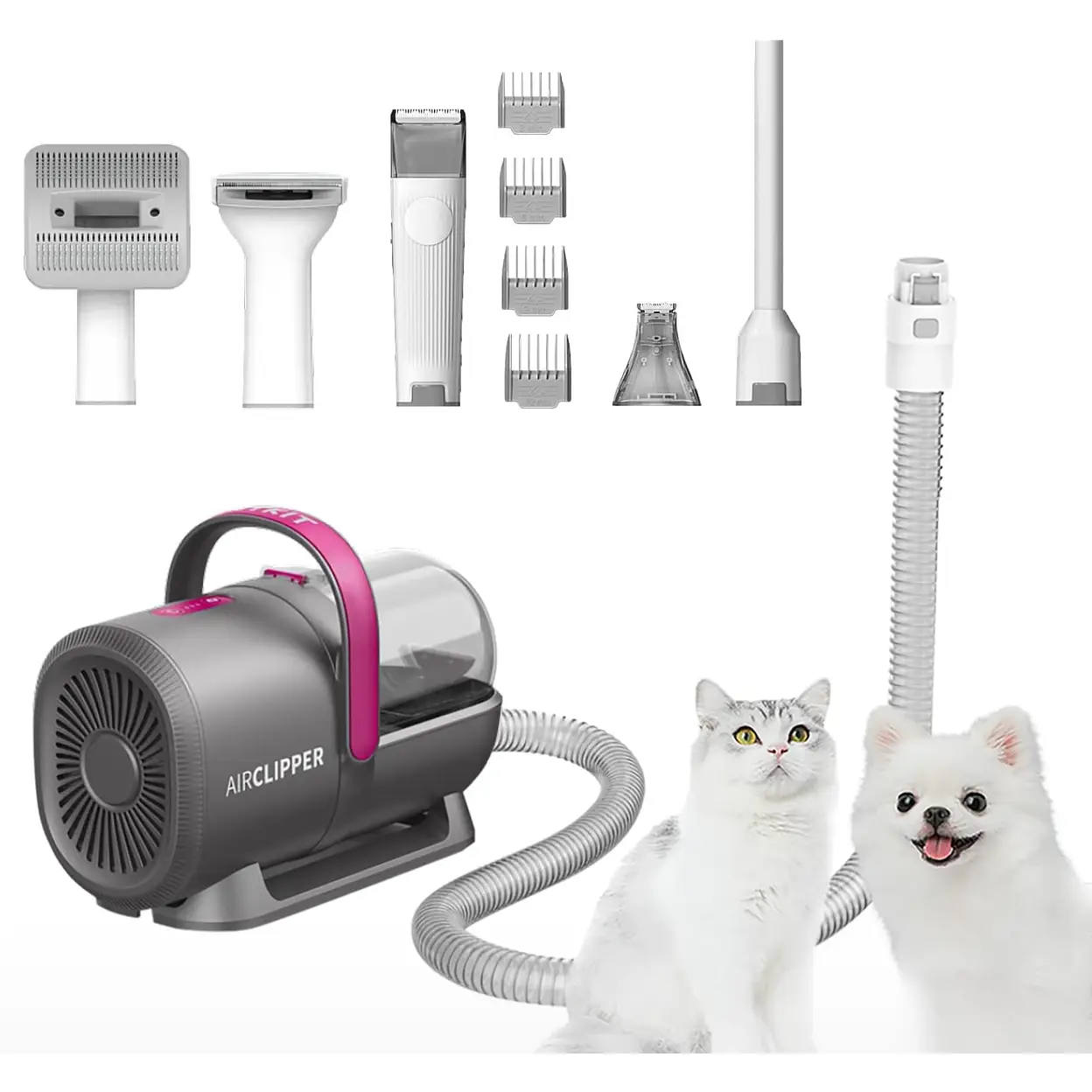 PETKIT 5-in-1 Grooming Tool Set with Hair Vacuum, Quiet Motor, Integrated Dust Collection, Cool/Warm Air Drying, Multiple Attachments, For Dogs & Cats image 0