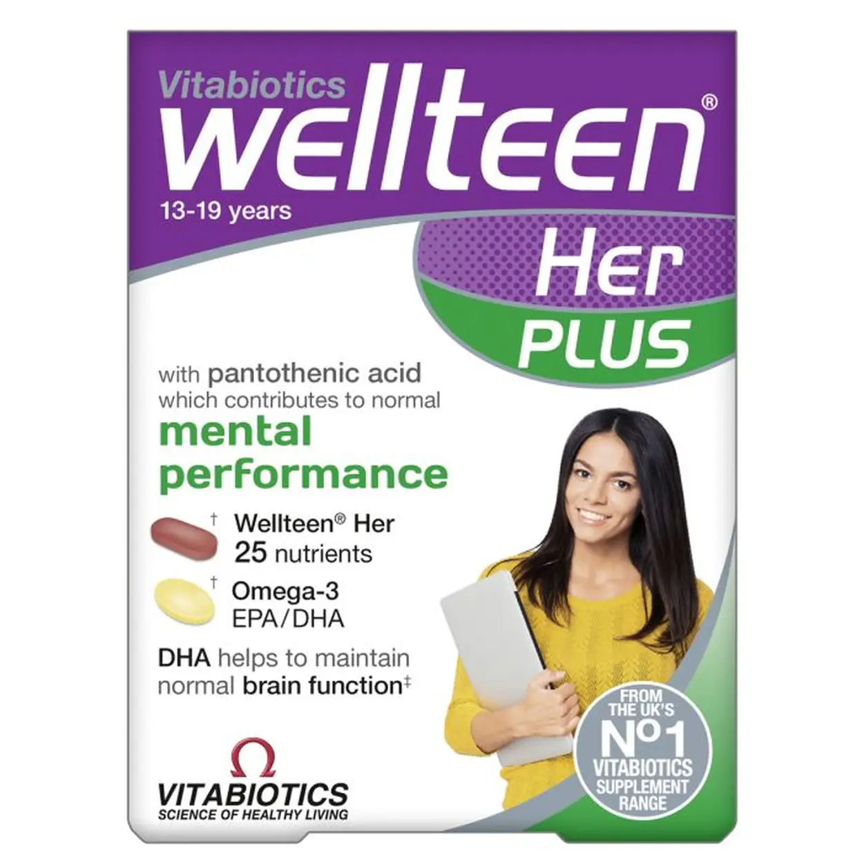 Vitabiotics Wellteen Her Plus Daily Wellness Support Tablets - 56 Tablets image 0