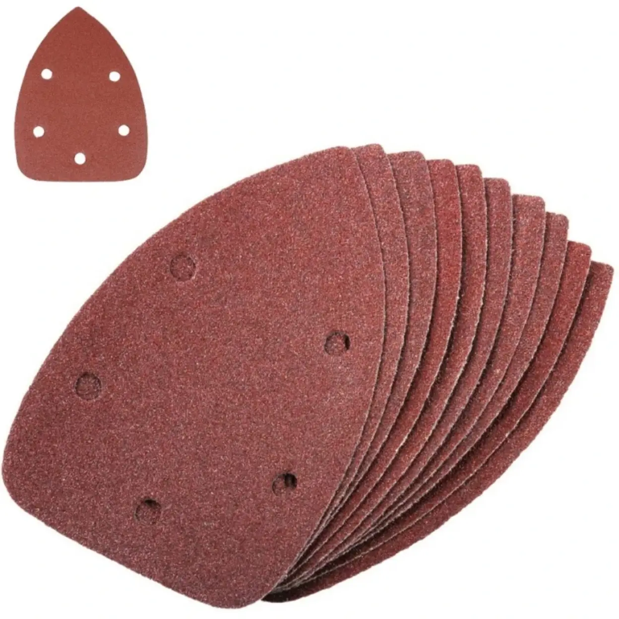 Silverline Hook & Loop Detail Sander Sheets 140mm 10pk 80 Grit image 0