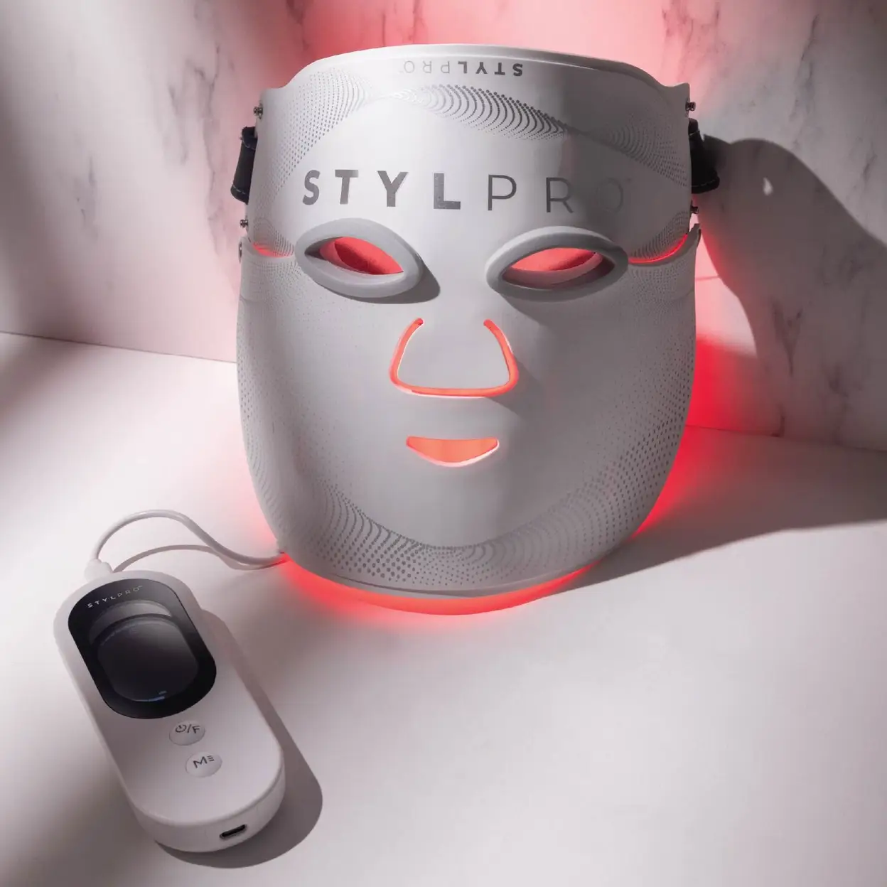 STYLPRO Wavelength Pro 5-in-1 LED Face & Neck Mask, Multi-Light LED Therapy, 11 Modes, Rechargeable, Adjustable Fit, Multi-Use, Top Gift Picks image 0