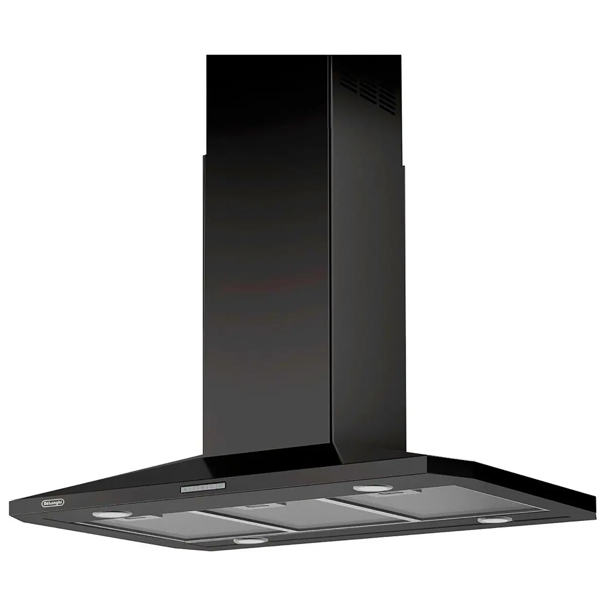 DeLonghi KA190 BL 60cm Chimney Cooker Hood, Ducted OR Recirculation image 0