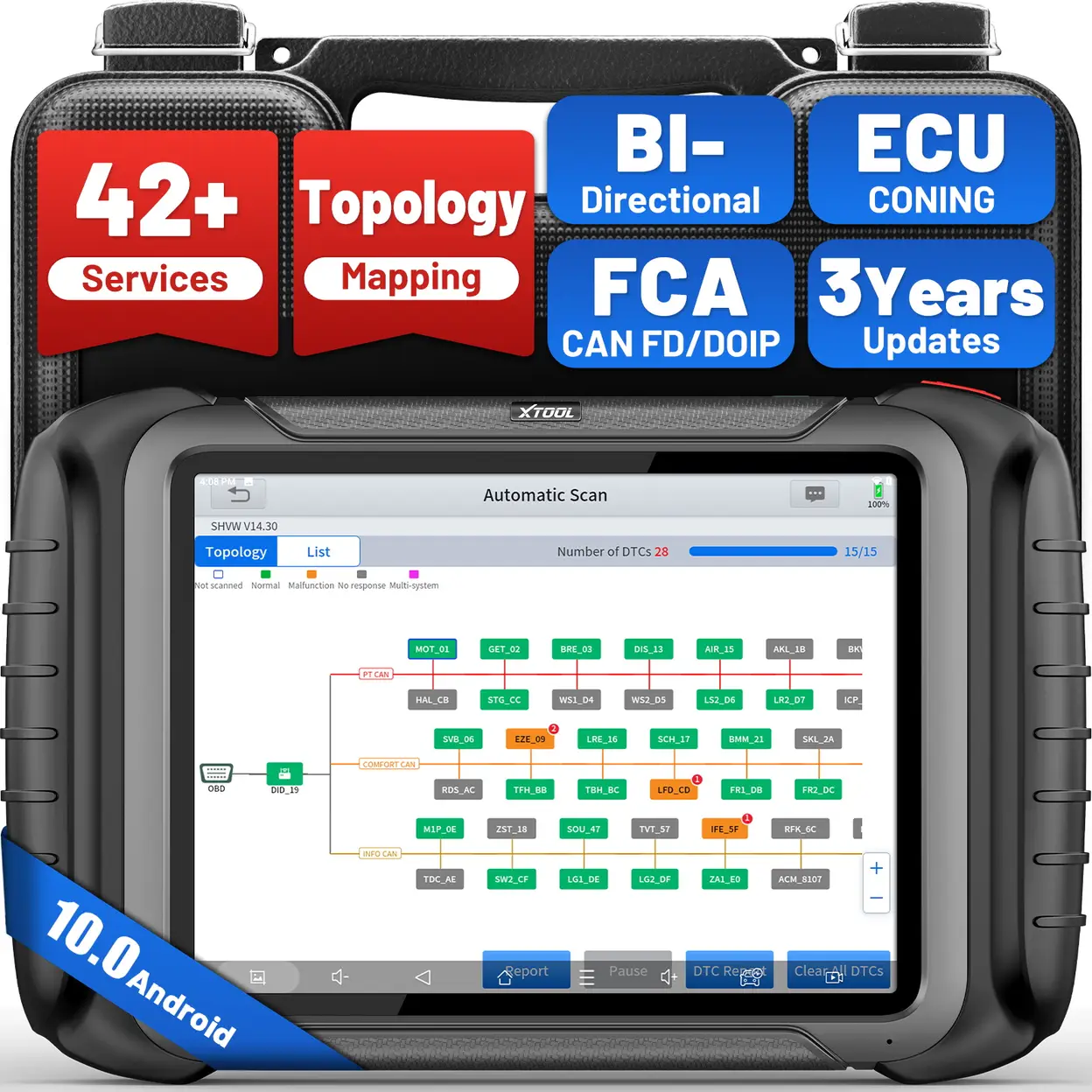 XTOOL D8S Scanner OBD2 bidirectionnel avec cartographie des connexions : Mise à jour 2026 du XTOOL D8, Outil de diagnostic avec plus de 42 réinitialisations, Scanner de diagnostic automobile complet, PMI pour Ford, FCA AutoAuth, CAN FD, DoIP image 0