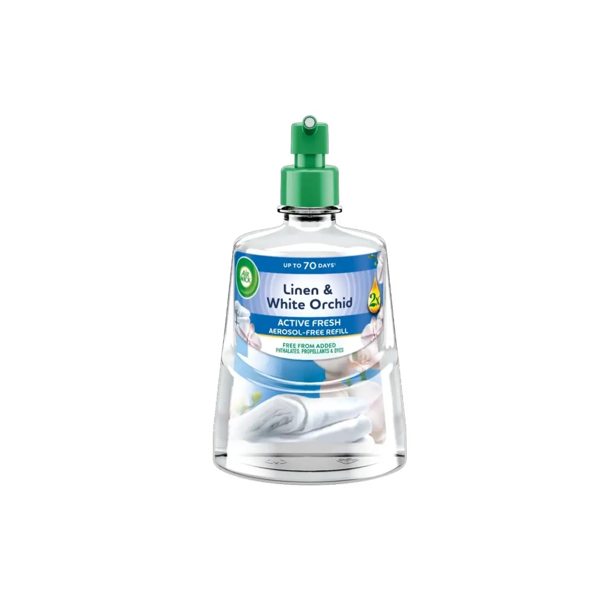 Air Wick Linen & White Orchid Aerosol-Free Automatic Spray Refill 228 ml image 0