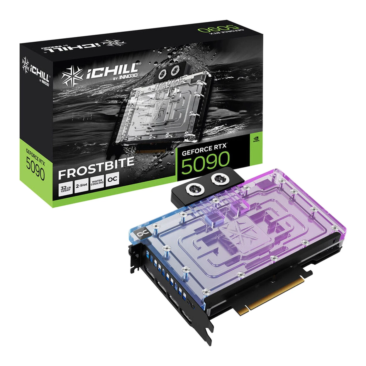INNO3D iChill GeForce RTX 5090 FROSTBITE, GeForce RTX 5090, 32 GB, GDDR7, 512 Bit, PCI Express 5.0 image 0