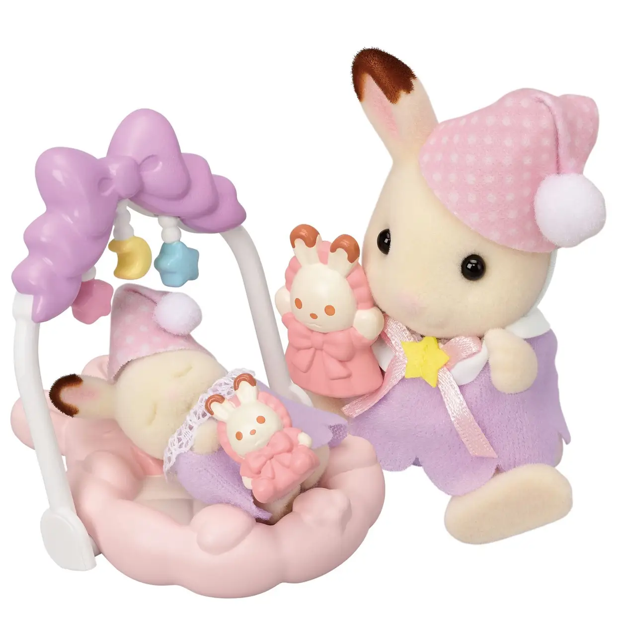 Sylvanian Families Le coucher des sœurs lapin chocolat image 0