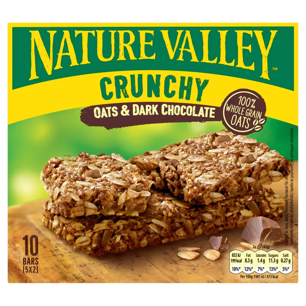 Nature Valley Crunchy Oats & Dark Chocolate 5 x 42g image 0