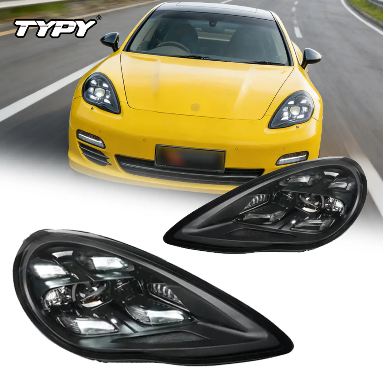 TYPY Phares de voiture pour Porsche Panamera 970 970.1, phares 2010-2013, projecteur LED, phare de jour, éclairage de croisement, éclairage de conduite diurne, automobile image 0