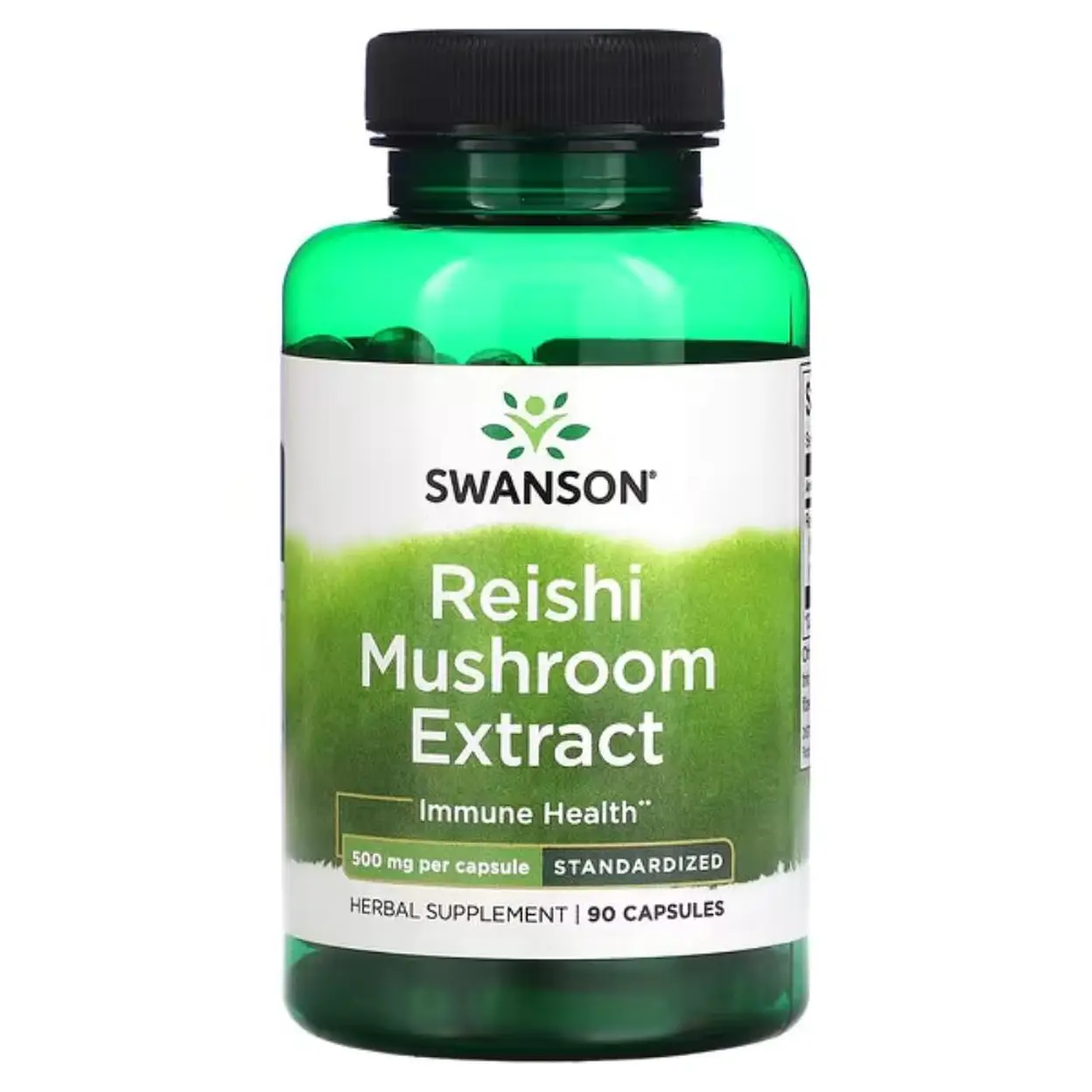 Swanson Reishi Mushroom 500mg Daily Wellness Support Capsules - 90 Capsules image 0