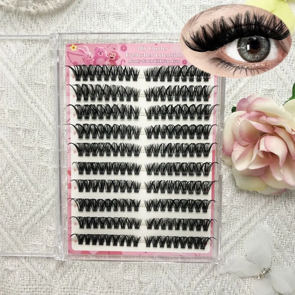 MeoMagic - Extensions de cils précolleées (pinces à épiler non fournies) - 10 lignes - 120 pièces - WM21 image 0