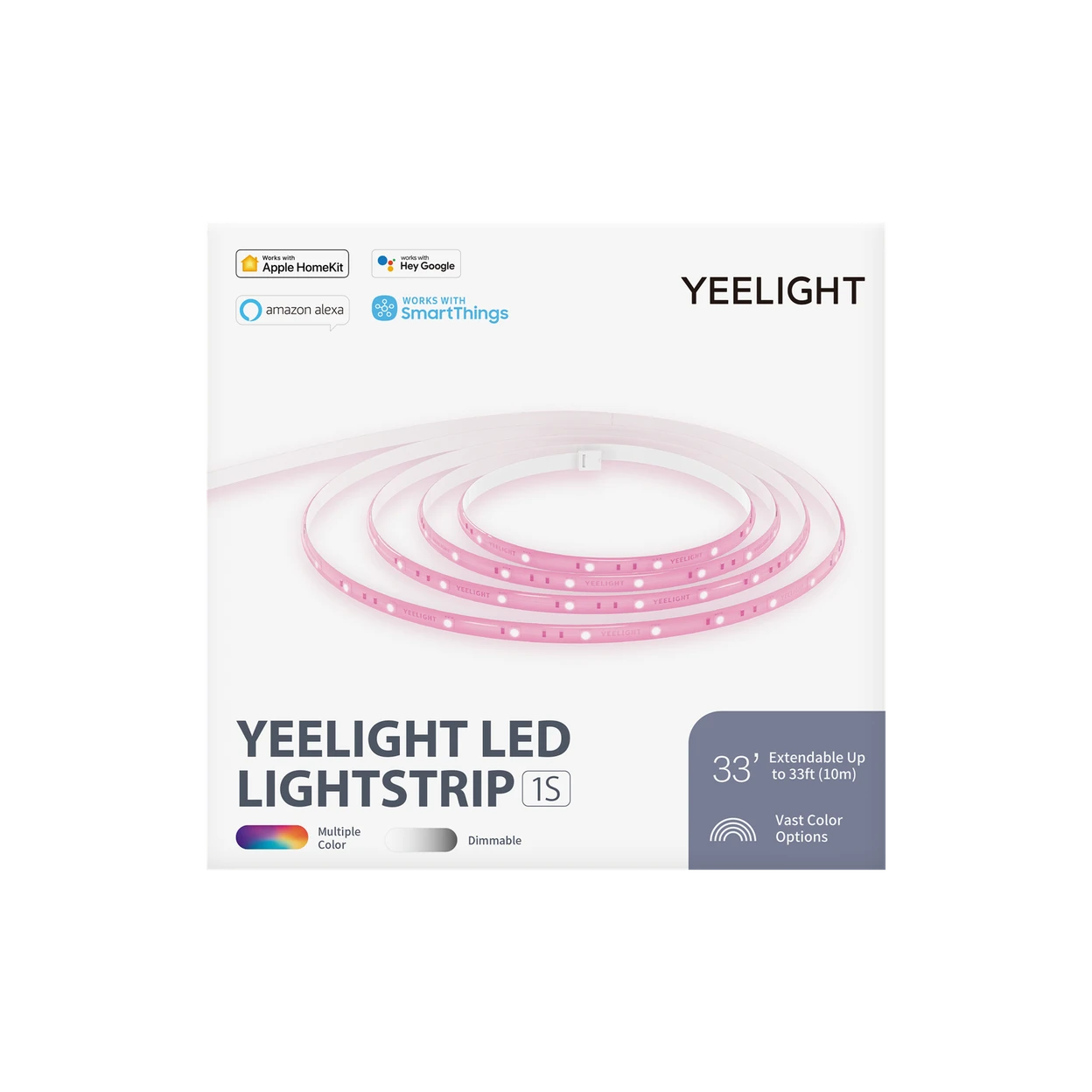 Yeelight LED-Streifen 1S, verstellbarer Farbe, Helligkeit und Temperatur, Smart-Home-Steuerung, 32,8 Fuß, ABS+PC, YLDD05YL, Neujahr-Angebot, Top-Geschenkideen image 0