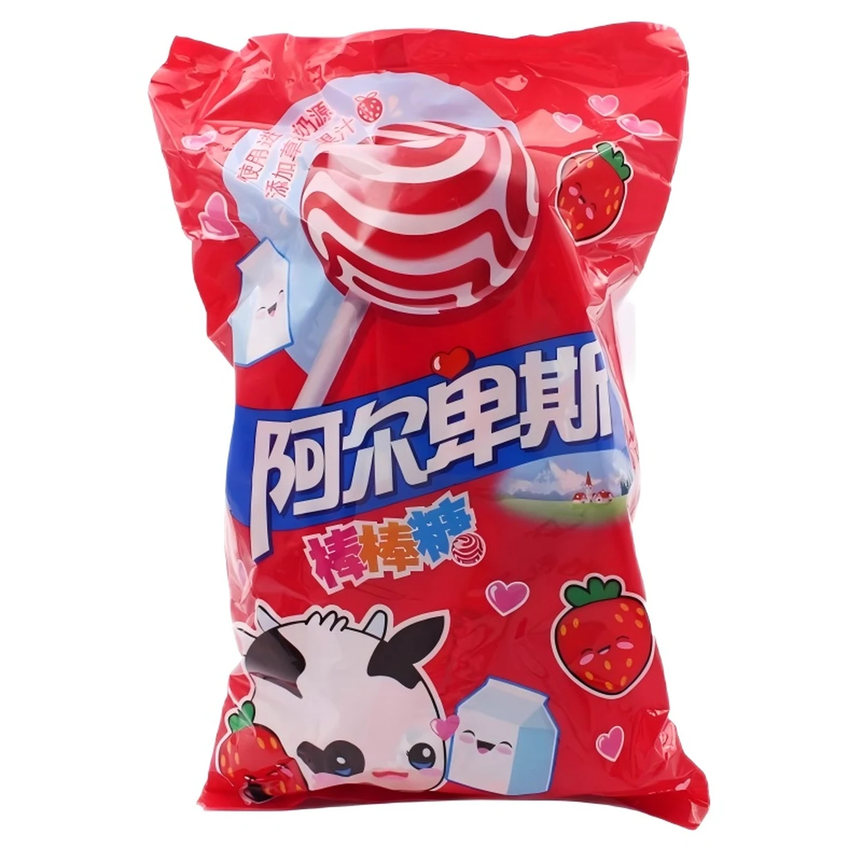 Alpenliebe Sucettes au lait fraise 200 g image 0