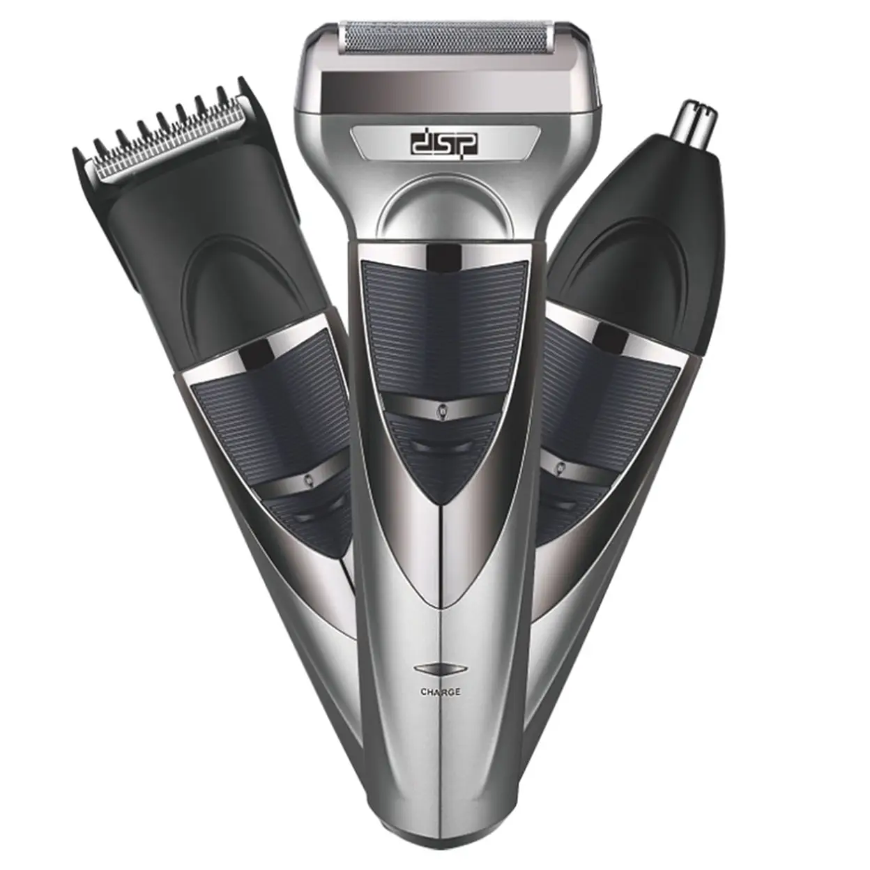 DSP 3 in 1 Electric Shaver Set for Men: Wet & Dry Waterproof Shaver, Nose Trimmer, and Beard Trimmer image 0
