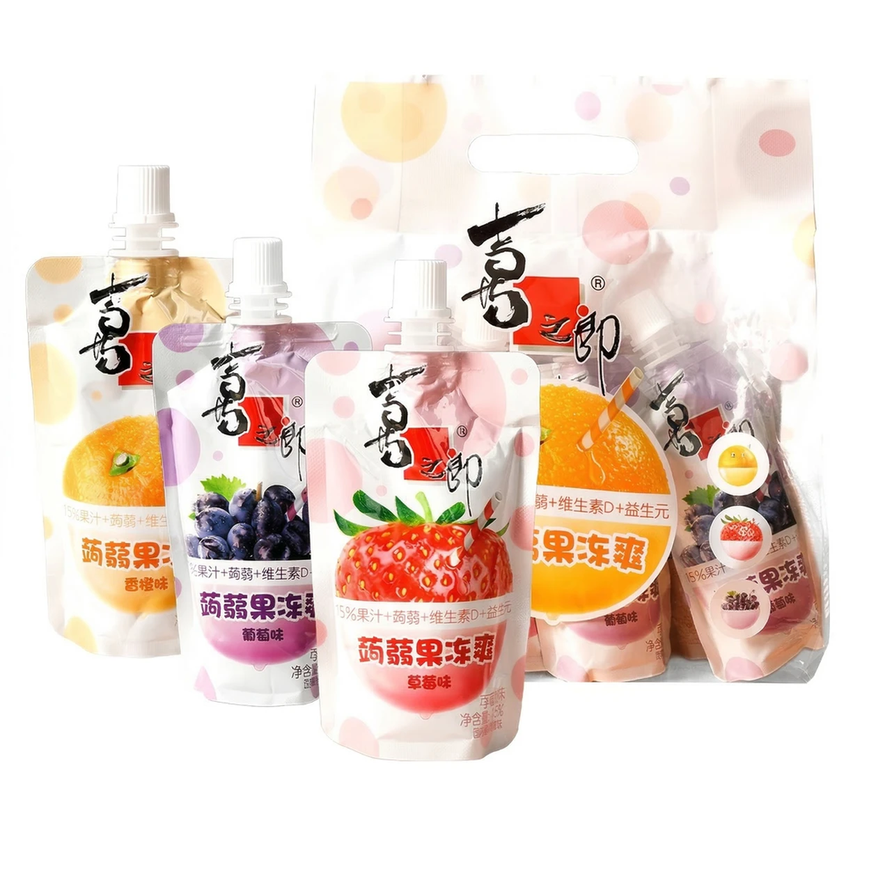 Strong Fruit Jelly Snack, 6 Pack, 900g image 0