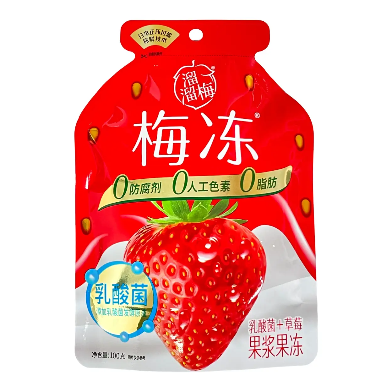 Liu Liu Prune Gelée de fruits (bactéries lactiques + fraise) 100 g image 0