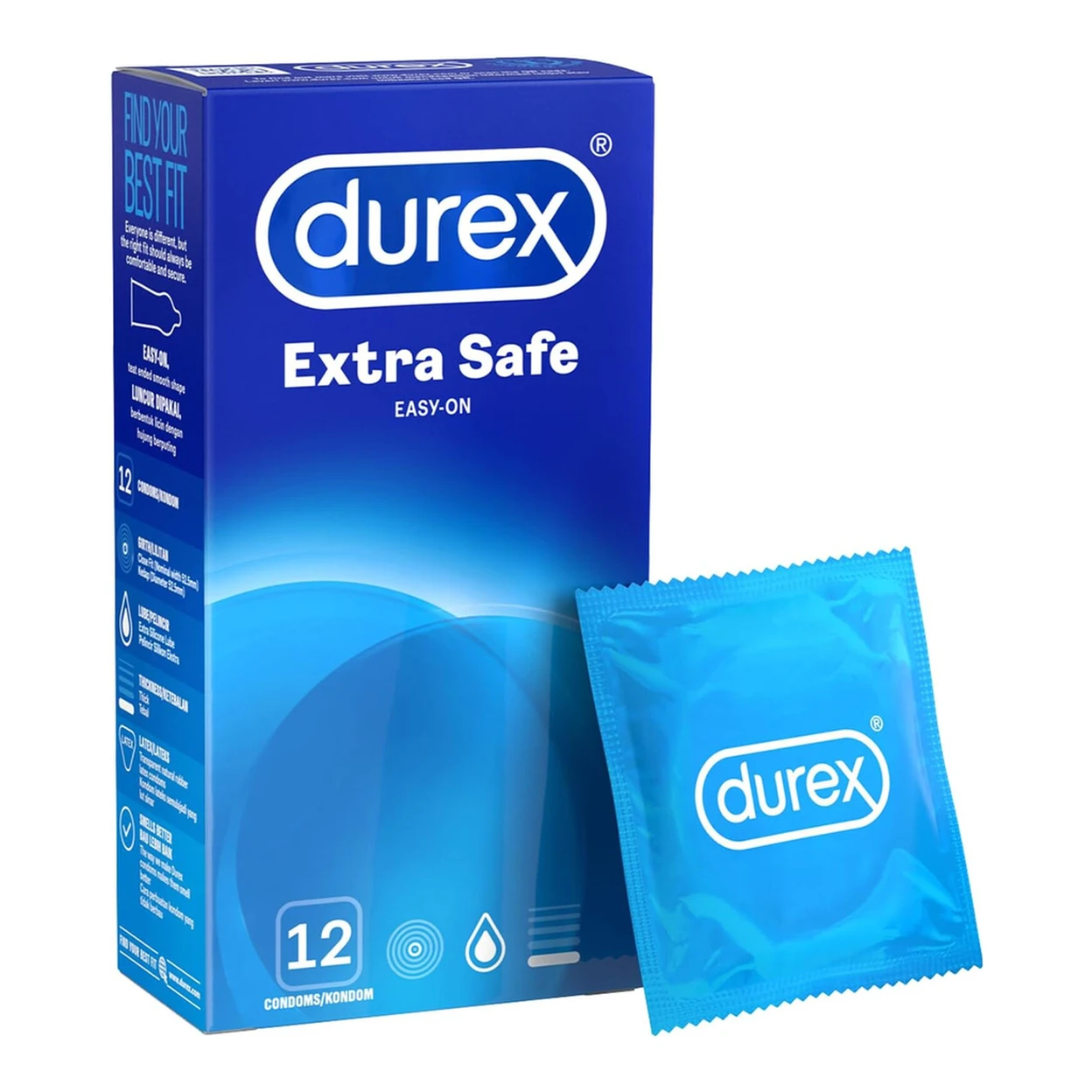 DUREX Extra Safe Préservatifs double sécurité - 12 pièces image 0