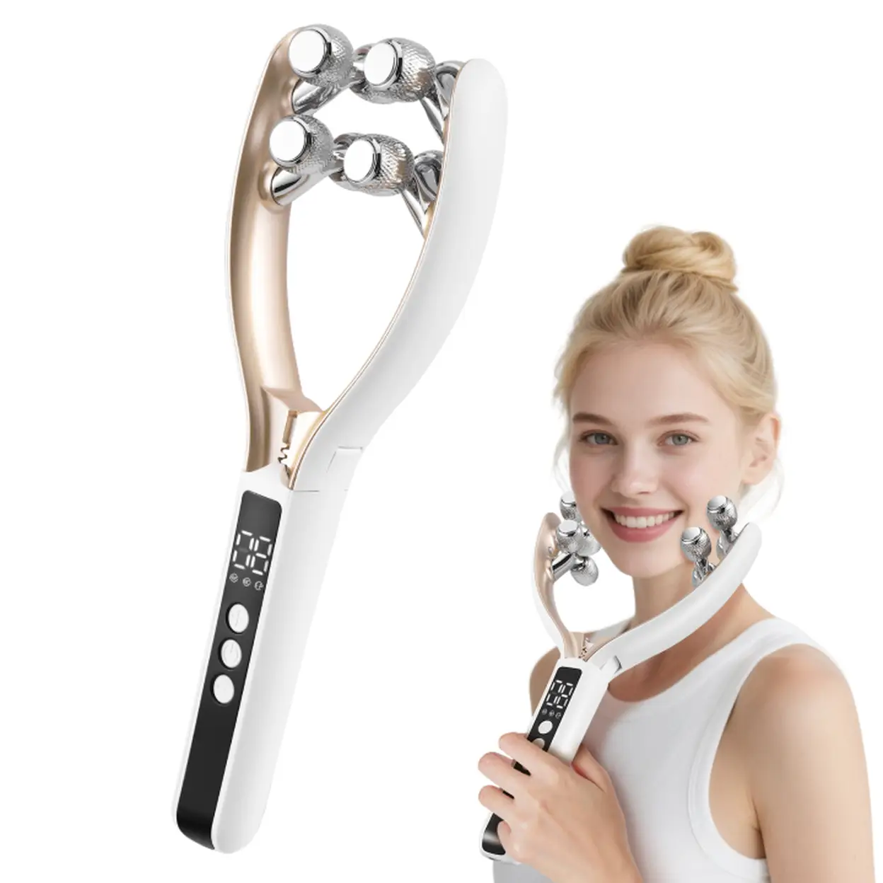 Gesichtsroller mit 3 Stufen zur Gesichtsformung, Kinnstraffung und Hautreinigung. image 0