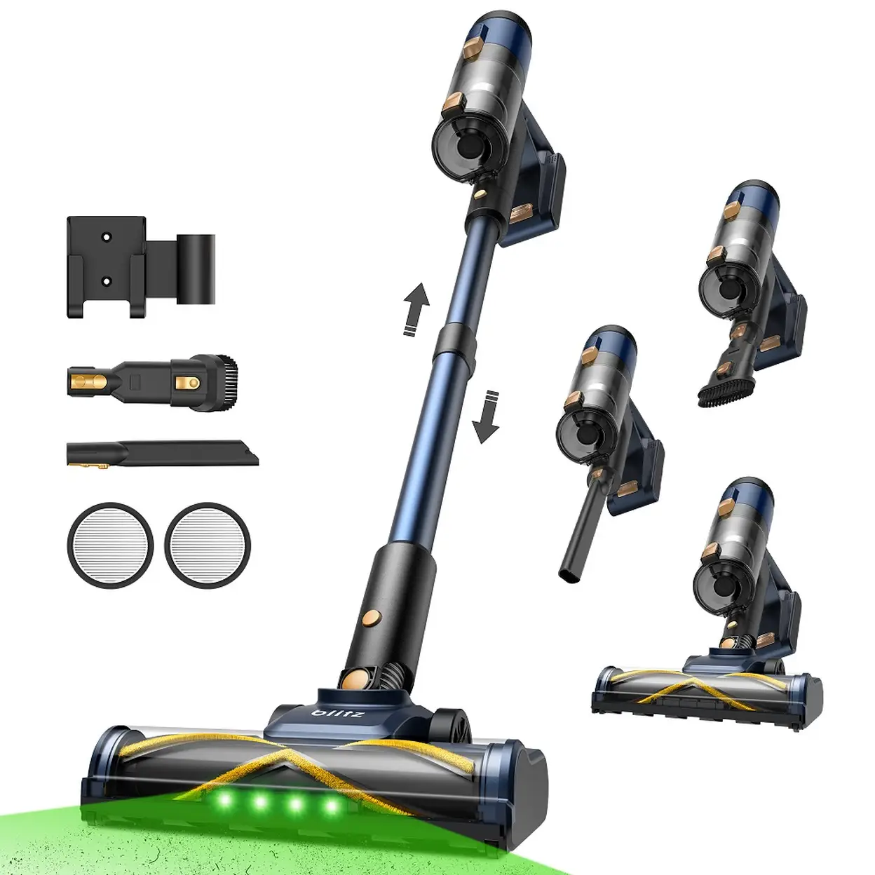 Vexilar V12 Cordless Vacuum Cleaner, 50KPa/450W/50Mins, Lightweight Cordless Vacuum with Anti-Tangle, LED Touchscreen, GreenEye Tech, Detachable Battery, Stick Vacuum for Hardfloor Carpet and Pet Hair UK image 0