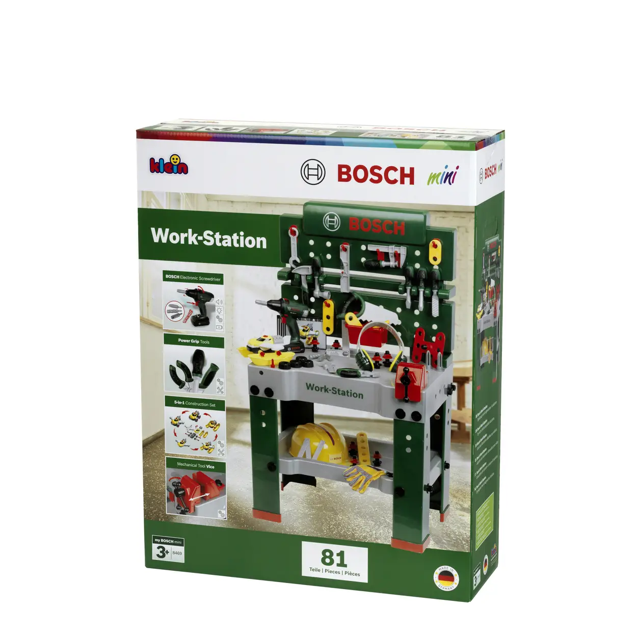 Theo Klein - Établi d'atelier Bosch avec véhicules à construire et accessoires image 0