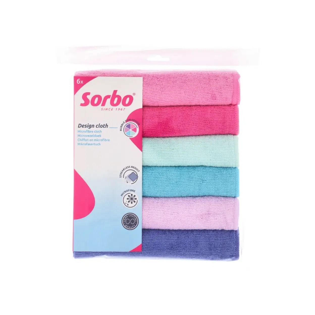 Sorbo Pack of 6 Extra Large Microfibre Cleaning Cloths, Multipurpose Cleaning Towels, Streak-free, Super Absorbent and Washable Cloth Duster Suitable for Car Cleaning, House, Kitchen, Windows image 0