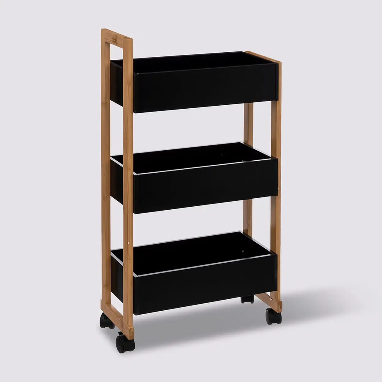 Schwarzer 3-stufiger Trolley auf Rollen image 0