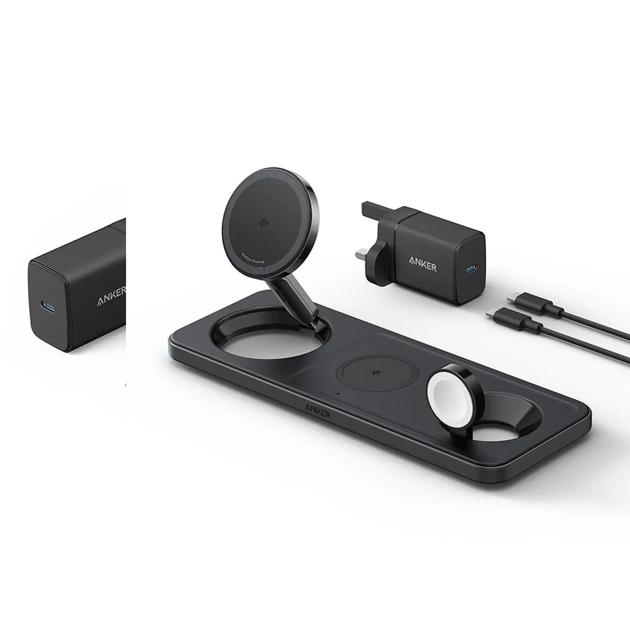 Anker MagGo Universal schwarz USB-Wireless-Ladegerät mit Schnellladefunktion für den Innenbereich image 0