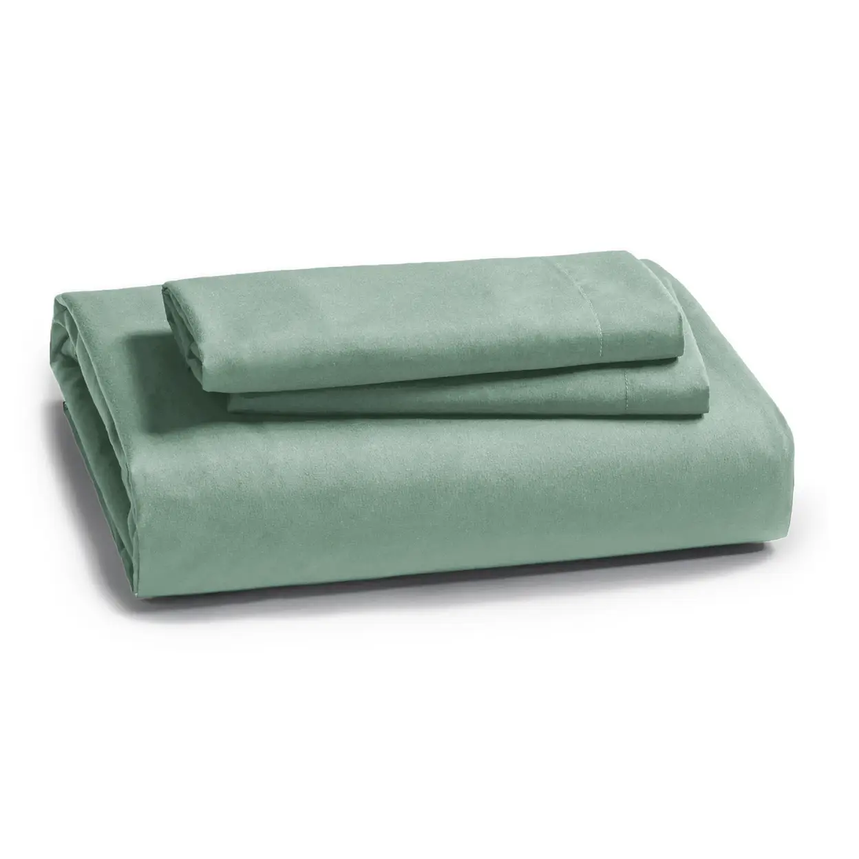 Parure de lit 135 x 200 cm 4 pièces Vert clair - Ensemble de 2 housses de couette avec 2 taies d'oreiller 80 x 80 cm, ensemble de parure de lit en microfibre vert clair avec fermeture éclair, 90% Polyester image 0