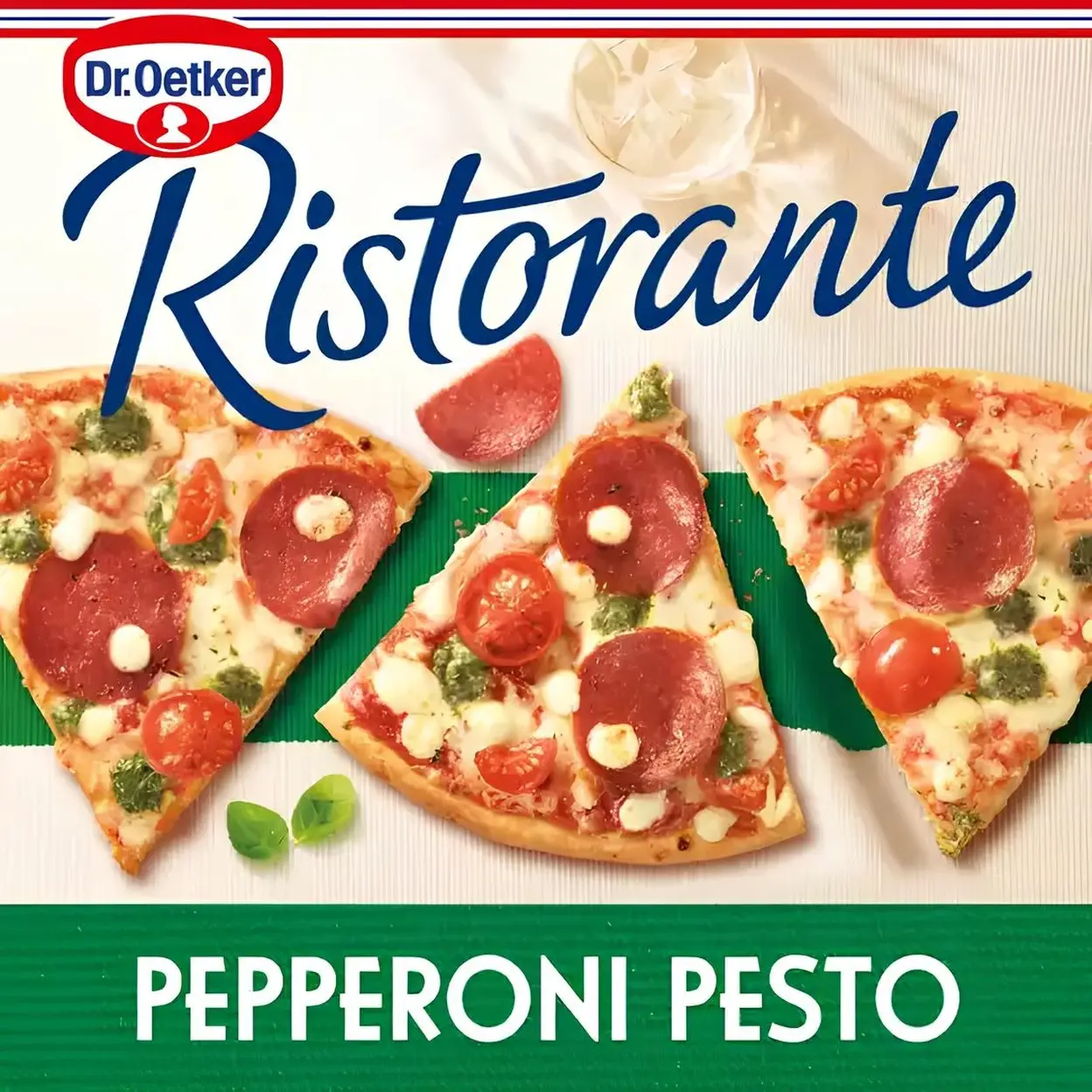 Dr. Oetker Ristorante Pepperoni Mozzarella Pesto Pizza 360g image 0