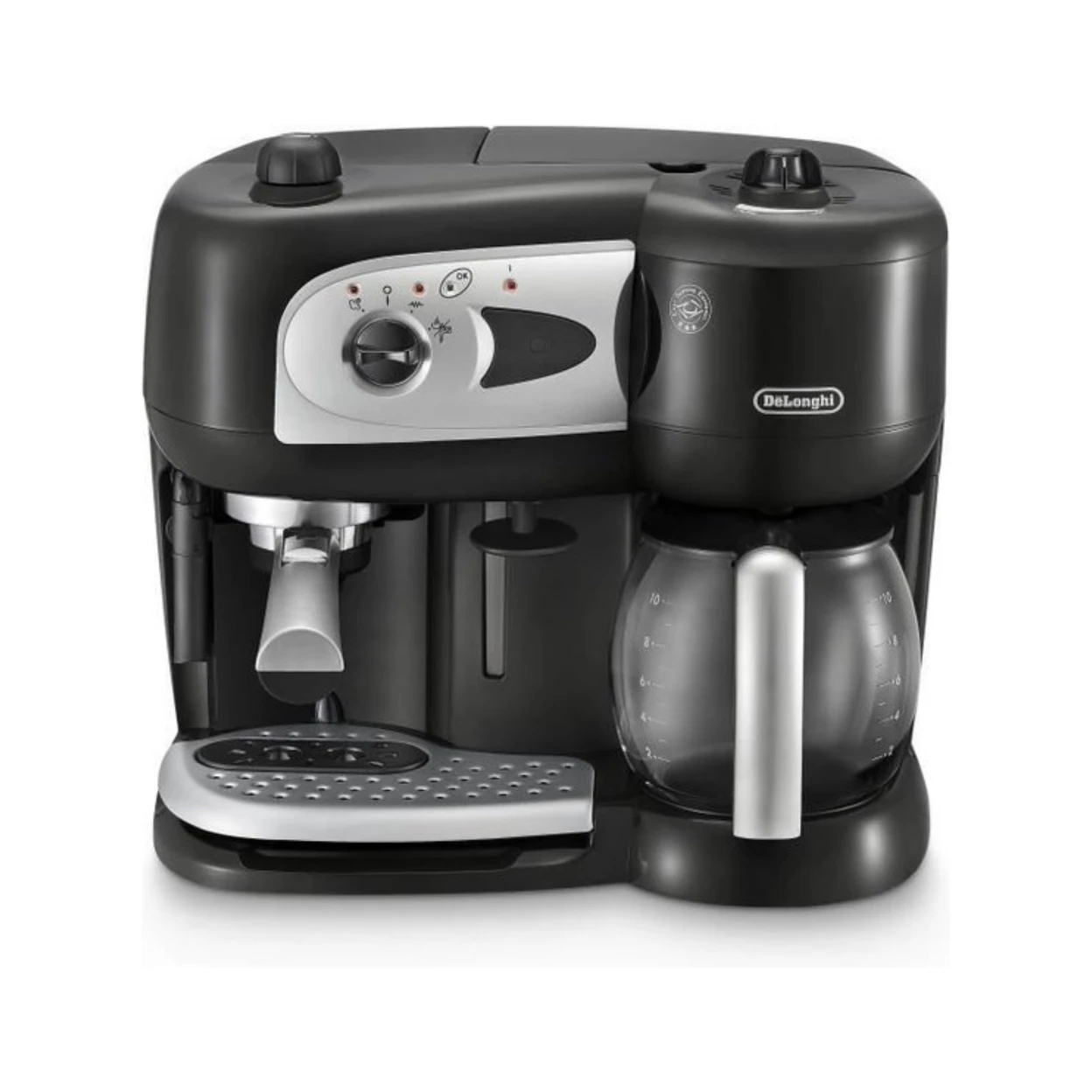 DELONGHI Combo, Machine Expresso Pompe Dosettes et Café Moulu, BCO261B.1, Noir/Blanc image 0