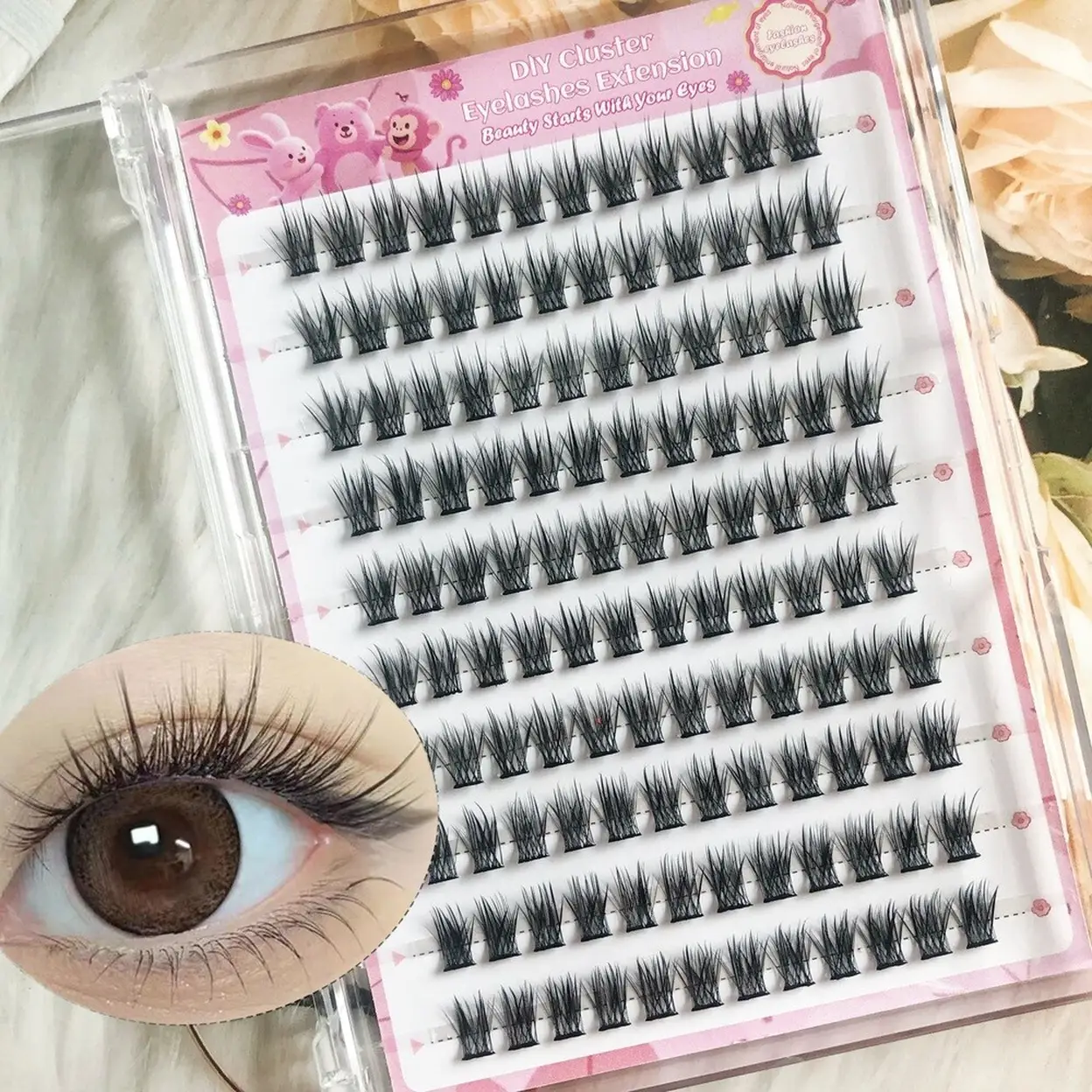 MeoMagic - Extensions de cils prégelées (pince à épiler non incluse) - 10 lignes - 120 pièces - F14 image 0