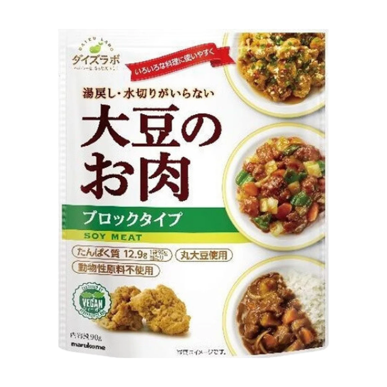 Marukome Soy Lab Dried Soy Meat Block 90g image 0