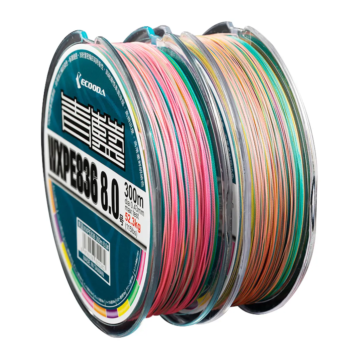 ECOODA Cyan blue PE fishing line WXPE836 high quality image 0