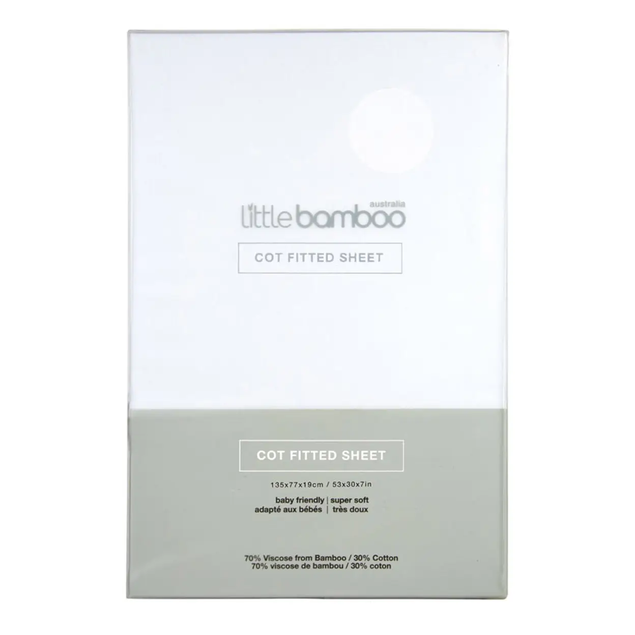 Little Bamboo Cotbed Fitted Sheet Natural White image 0