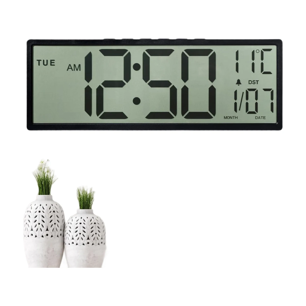 HATITANG PH-09 15" Digital Wall Clock Black image 0