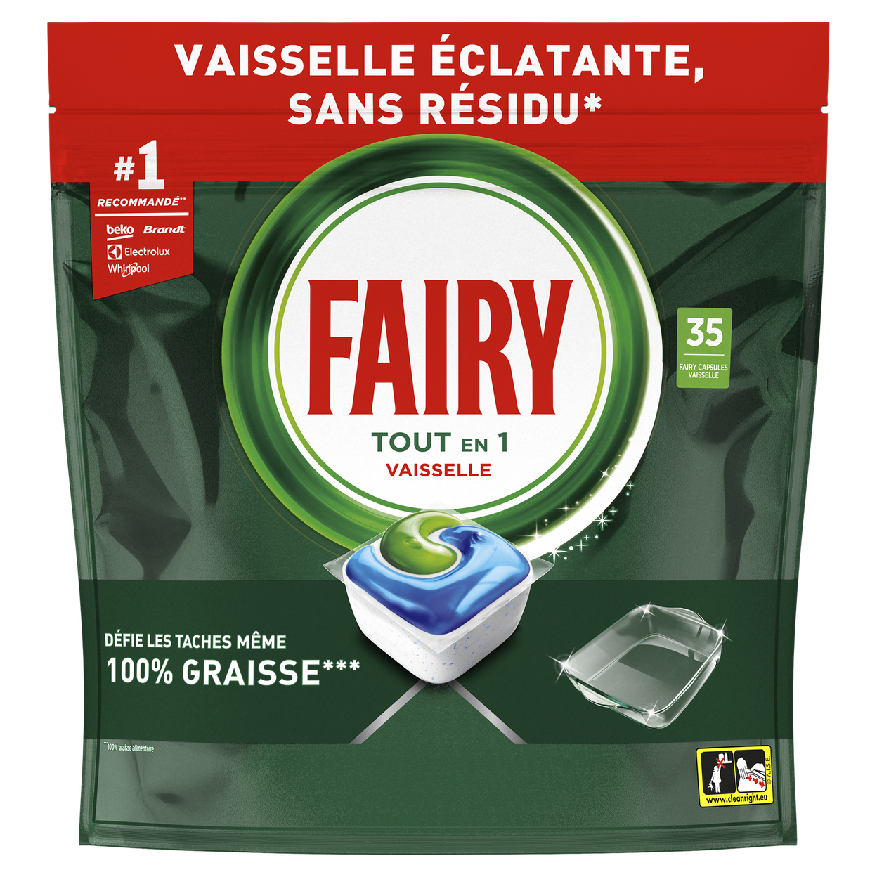 FAIRY Original Lot de 35 tablettes lave-vaisselle tout-en-1 image 0