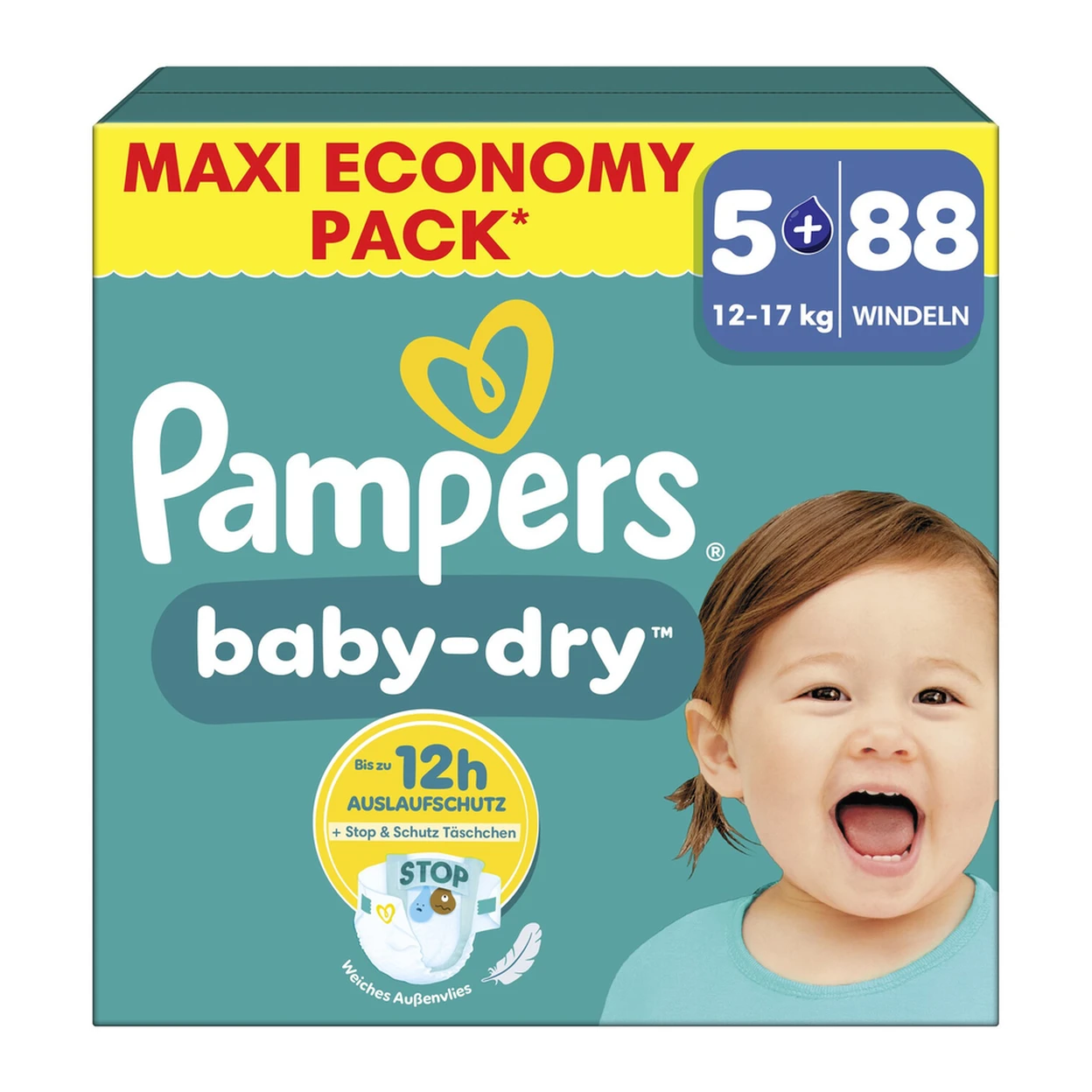 Pampers Baby-Dry Maxi Pack, Taille 5, 88 couches image 0