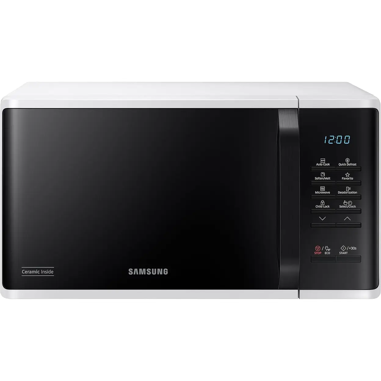 Samsung 23L Solo Microwave, Triple Distribution System, 800W, White & Black - MS23K3513AW/EU image 0