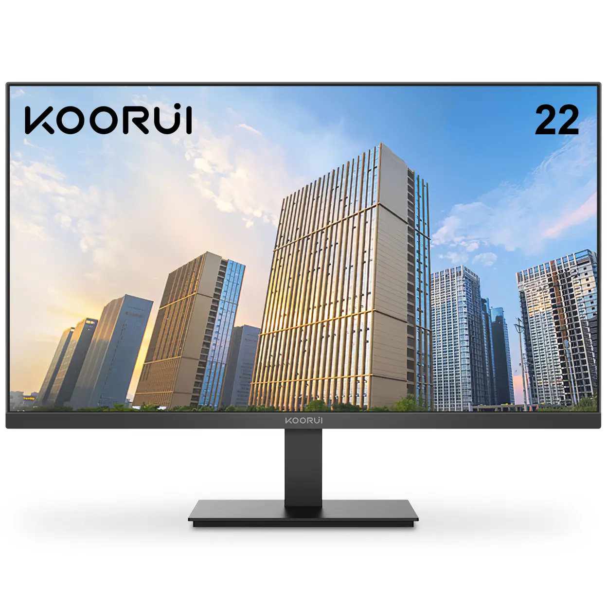 KOORUI E2212F 22 Zoll FHD Monitor, 100 Hz Bildwiederholfrequenz, VA LED 16:9, 1920×1080 px, 5 ms Reaktionszeit, HDMI-Anschluss, D-SUB-Anschluss image 0