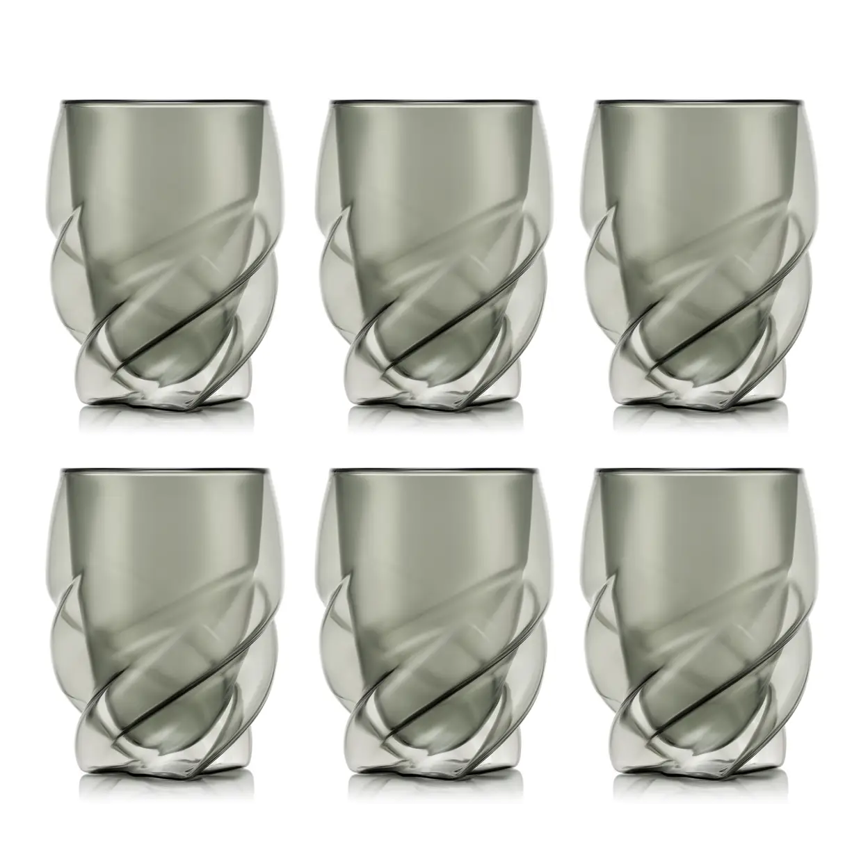 BODUM PAVINA PARIS Set de 6 verres à double paroi 270 ml - Gris transparent image 0