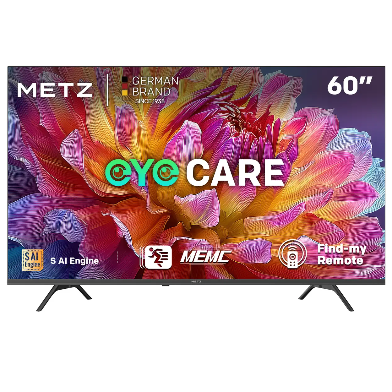 METZ 60 Inch UHD Smart TV MUF7000Z, HDR10, Dolby Audio, MEMC, S AI Engine, Oogbescherming 3.0, Drievoudige Tuner image 0