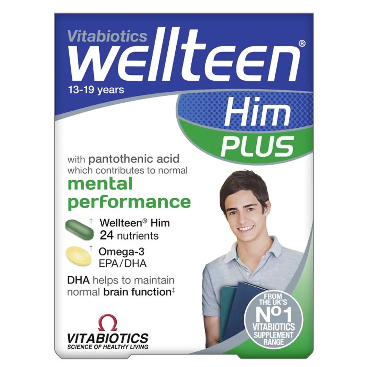 Vitabiotics Wellteen Him Plus Daily Wellness Support Tablets - 56 Tablets image 0