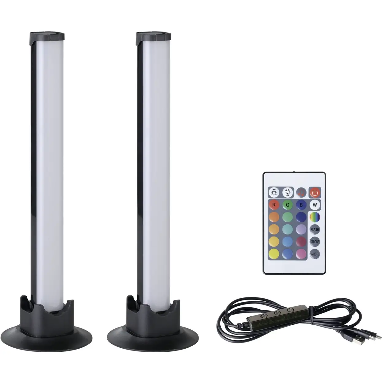LED-Lichtleiste, RGB-Lichtleiste mit App und Fernbedienung, Musiksynchronisation, Timer, intelligente USB-Stromversorgung, Stimmungsbeleuchtung, 25 cm image 0