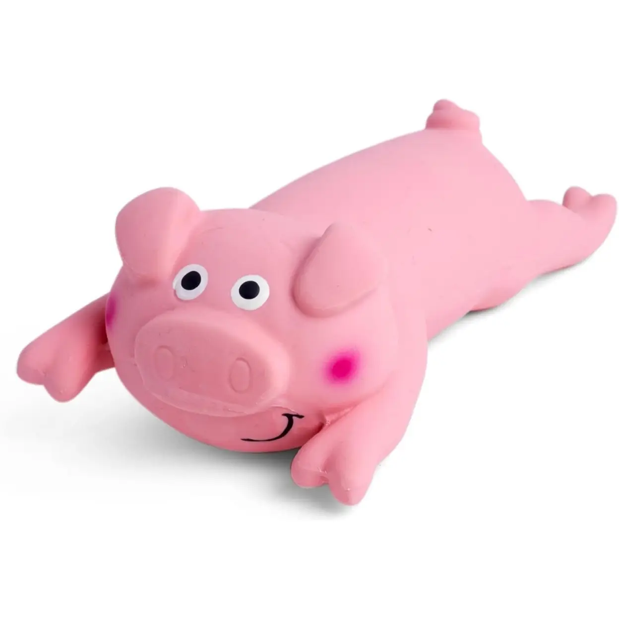 Petface Buddies Latex Lounging Pig Dog Toy image 0