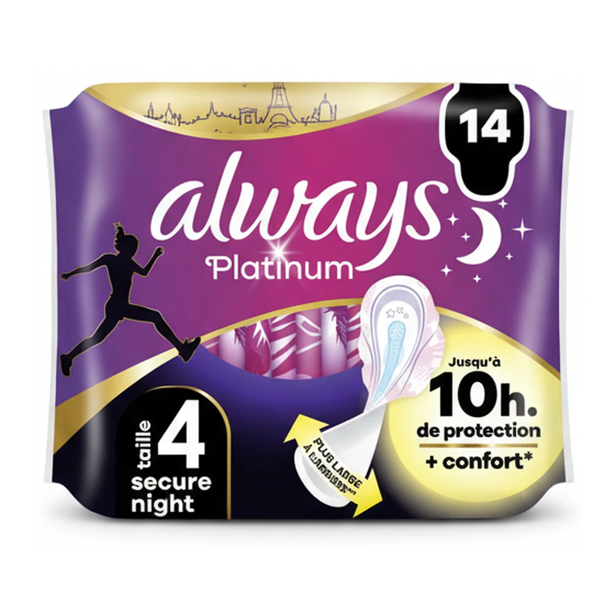 Always Serviettes hygiéniques Platinum Secure Night - x14 image 0