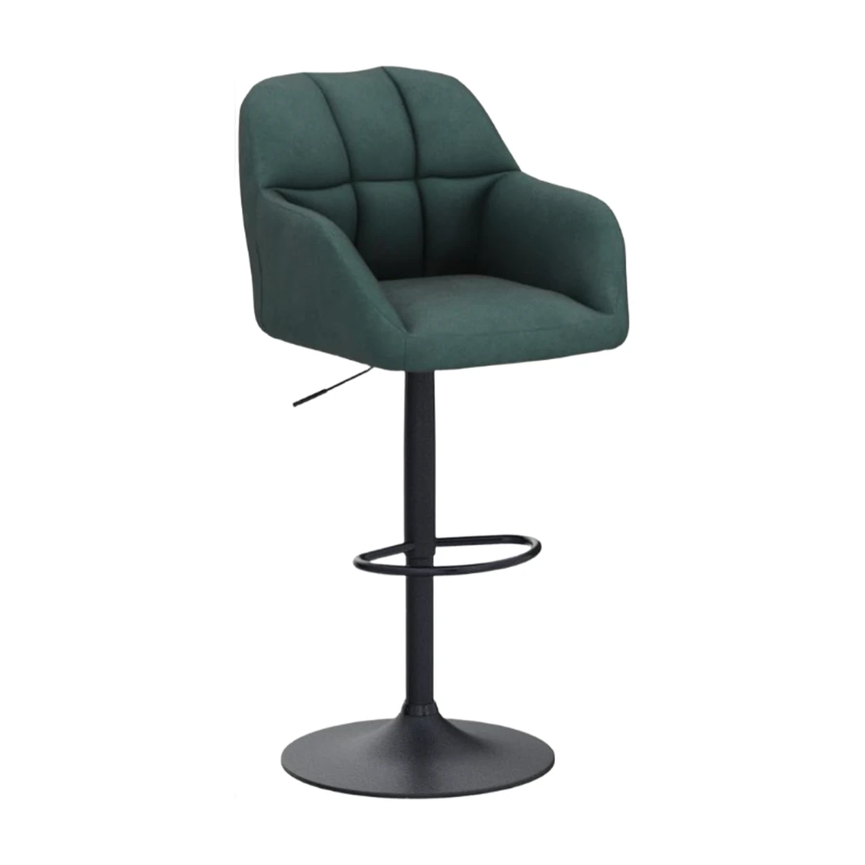 CHAIRUS Lot de 2 tabourets de bar pivotants en velours, tabourets de cuisine et de petit-déjeuner modernes, tabourets de comptoir réglables (Vert) image 0