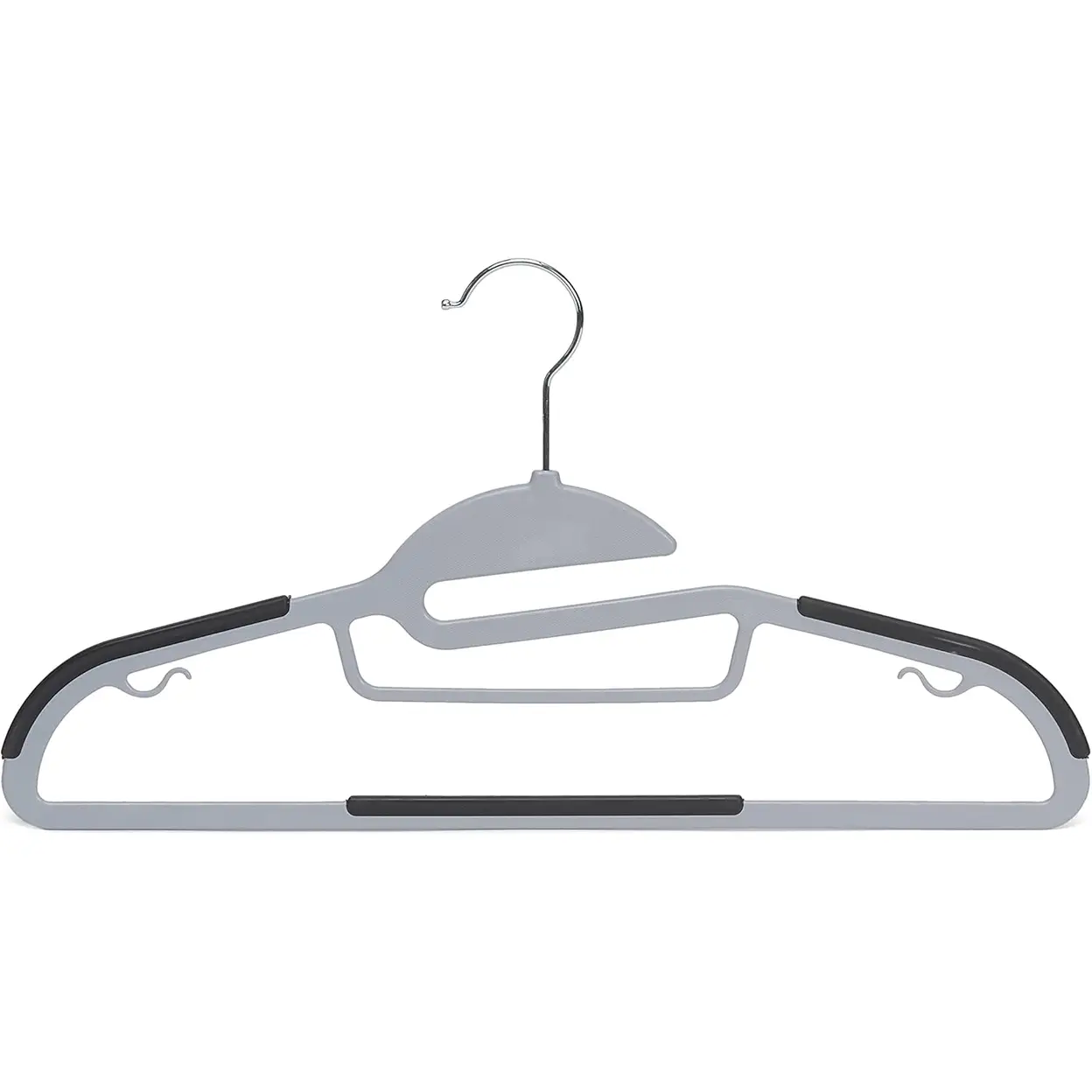 ANQI Srtip Plastic Hangers, Pack of 20, Gray image 0