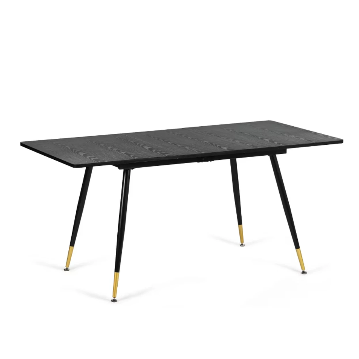 Table à Manger URBAN Motif Marbre Noir Rectangulaire Extensible 120-160/80/75cm image 0