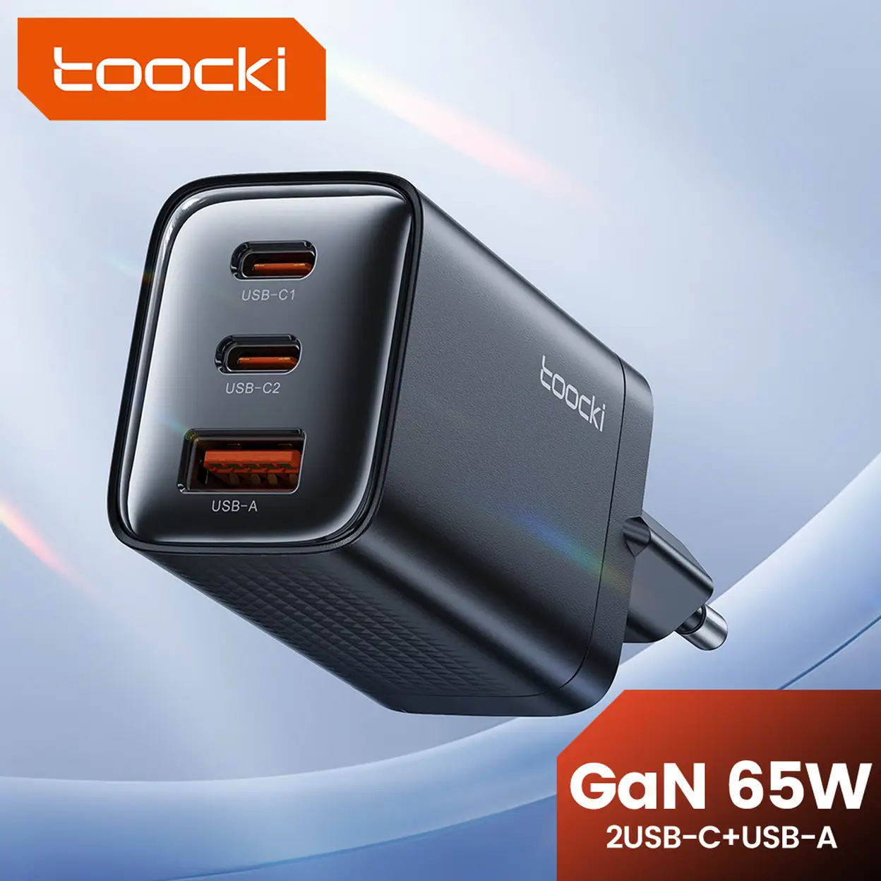 toocki Chargeur secteur USB-C GaN à 3 ports - 65 W image 0