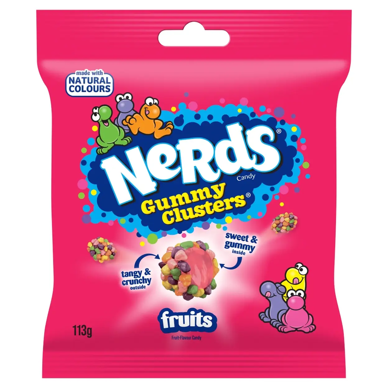 Nerds Gummy Clusters Fruit-Flavour Candy 113g image 0