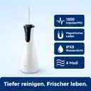 BAIR CARE M4 tragbare Munddusche mit Druck-Sprühmodus, 30 Tage Akkulaufzeit, USB-wiederaufladbar, 4 Reinigungsmodi, IPX7-wasserdicht, kompakte Munddusche für tägliche Pflege und Reisen image 1