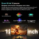 Blackview Mega2, tablette avec écran 2K FHD de 12 pouces, 24 Go (8 + 16) de RAM + 256 Go de ROM, extensible jusqu'à 2 To, double 4G, Wi-Fi 5 GHz, batterie de 9 000 mAh, Android 15, Widevine L1 image 3